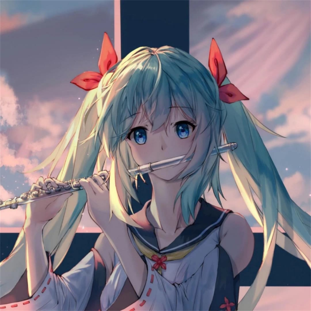 初音未来动漫二次元少女头像