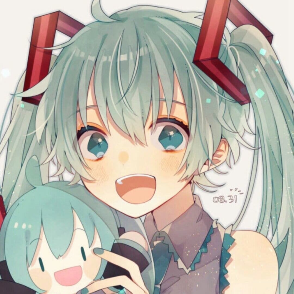 初音未来动漫二次元少女头像