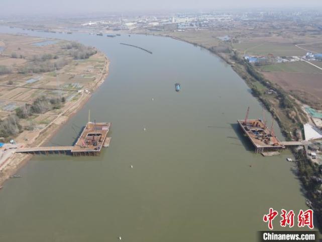 淮河最大跨度斜拉桥主墩首桩开钻|淮河|斜拉桥|淮河特大桥|凤阳县