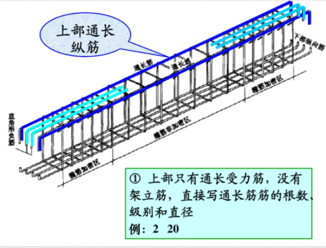 架立筋的作用是和箍筋綁紮在一-起形成鋼筋骨架.通長筋指梁.