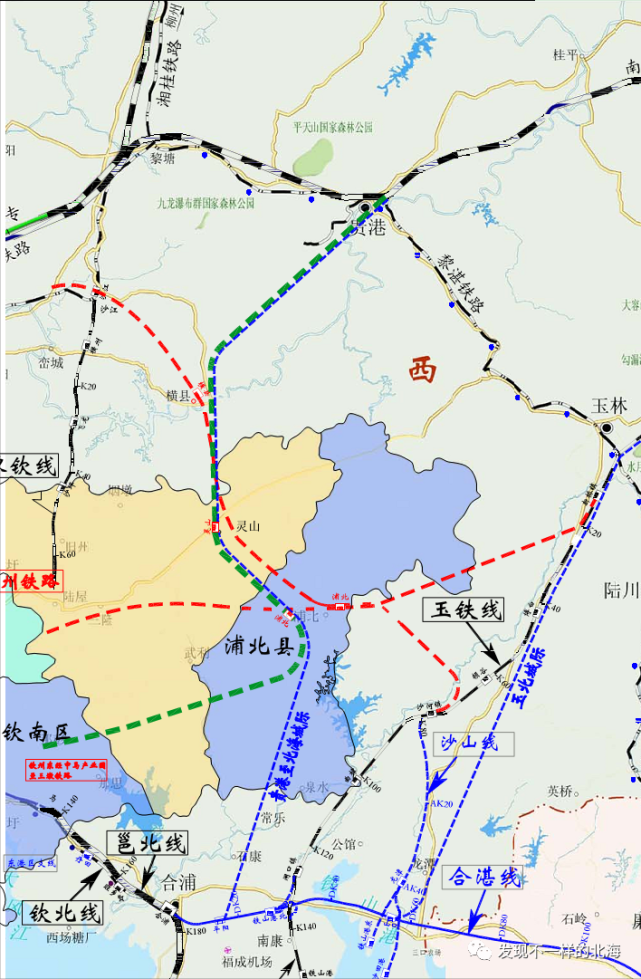 廣西十四五的鐵路規劃,欽州兩縣最苦,高鐵三過家門而不入