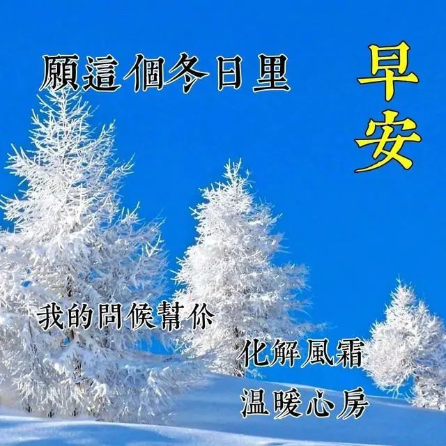 冬季祝福早上好温馨问候图片优美早安暖心正能量句子
