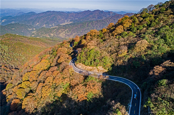 俯瞰贵州雷公山秋色美如画组图