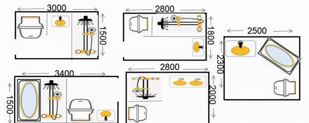 卫生间各户型布局设计黄金布局方案用着更舒适
