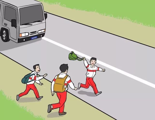 随意横穿马路使不得慢慢悠悠不可取过马路时要专心左右观察确定安全后