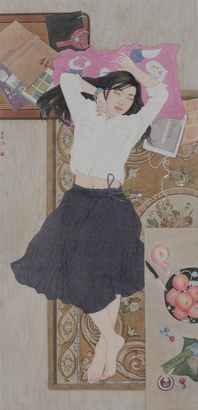 刘芳妤夏梦100cmx178cm2015年刘芳妤金色年华170cmx2