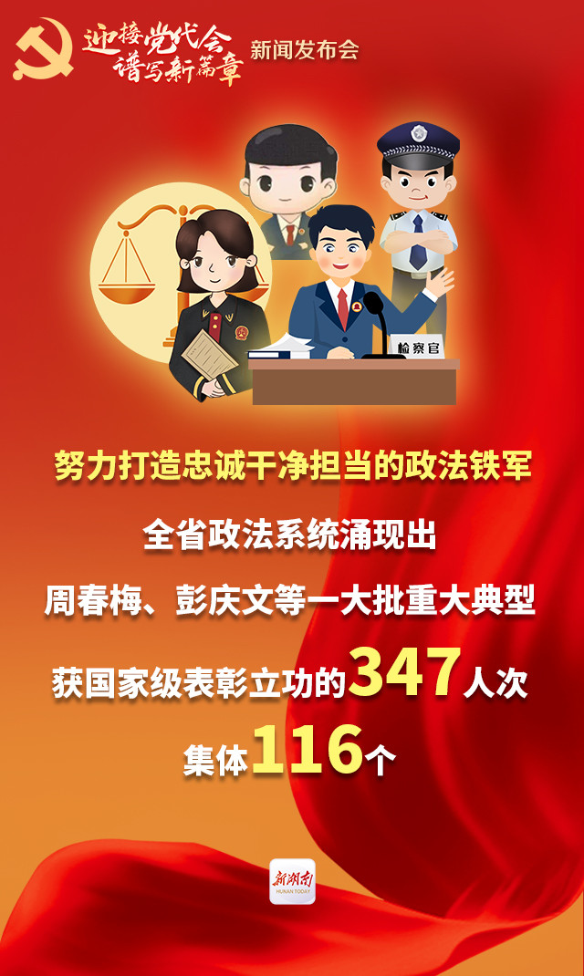 海报湖南政法工作5年成绩单