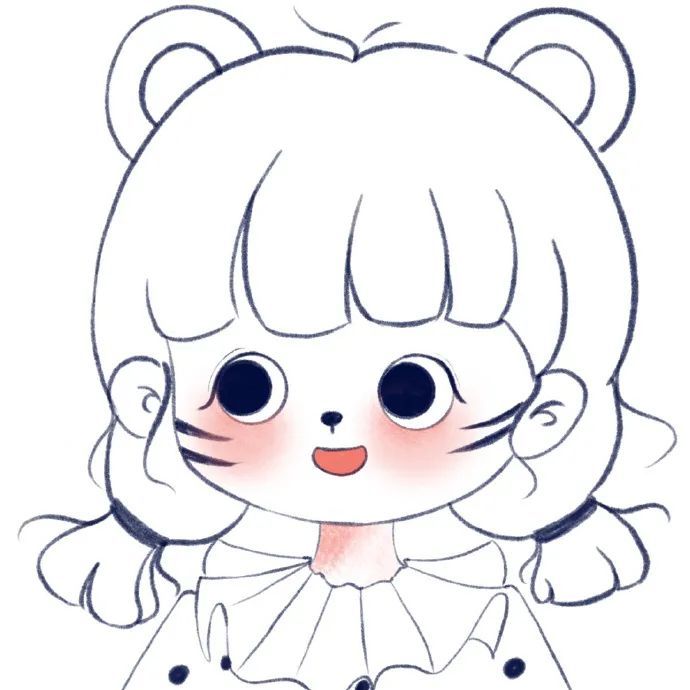 头像儿童插画头像幽灵计划头像手绘女生头像胖胖头像