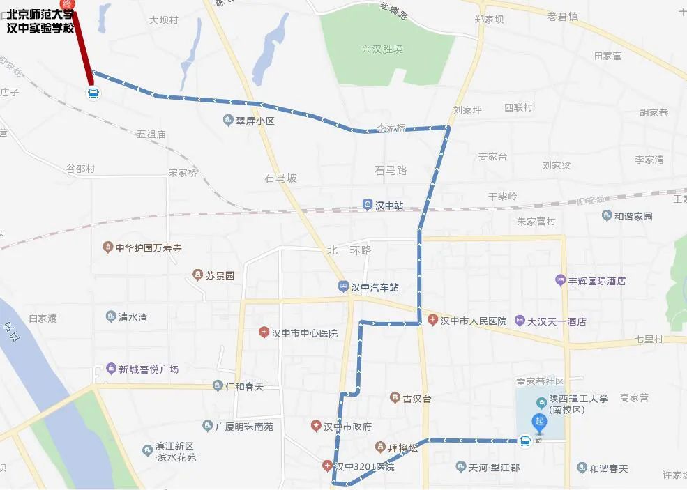 最新明起汉中这条公交线路延伸