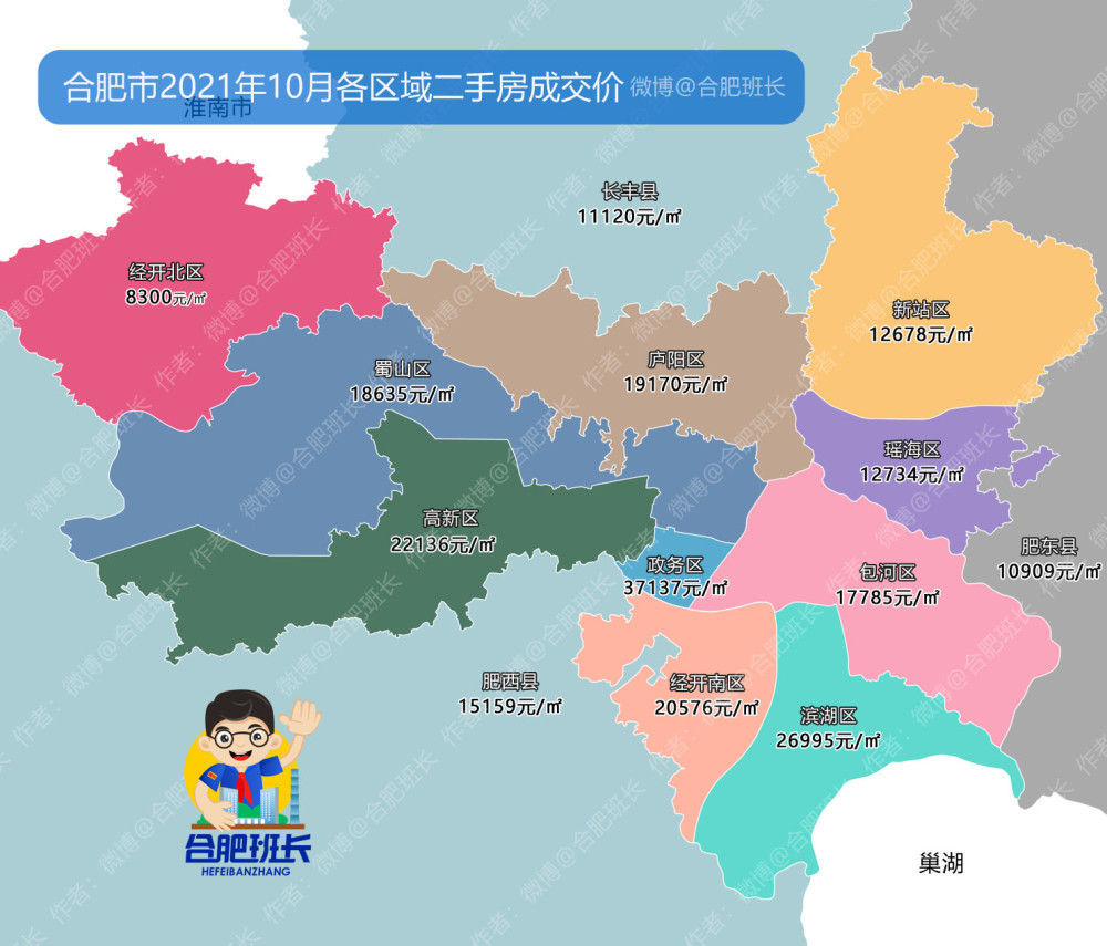 政务区房价终于降了,10月份合肥政务区二手房价量涨价跌!