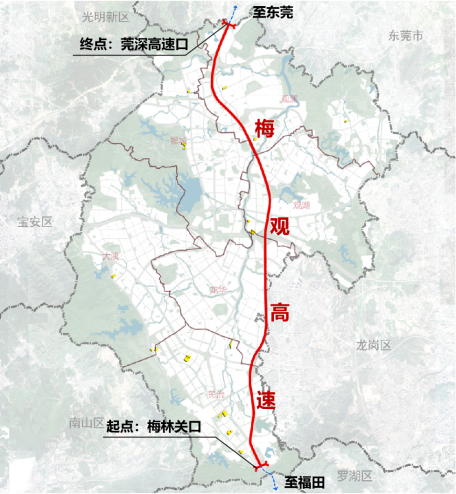 梅观高速雅南路规划图图片