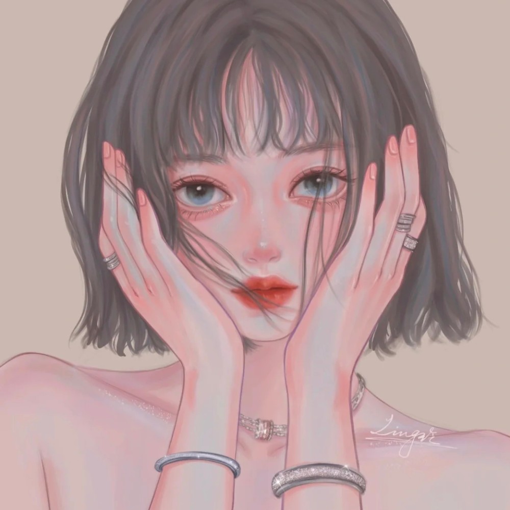 文艺风女生插画头像_腾讯新闻