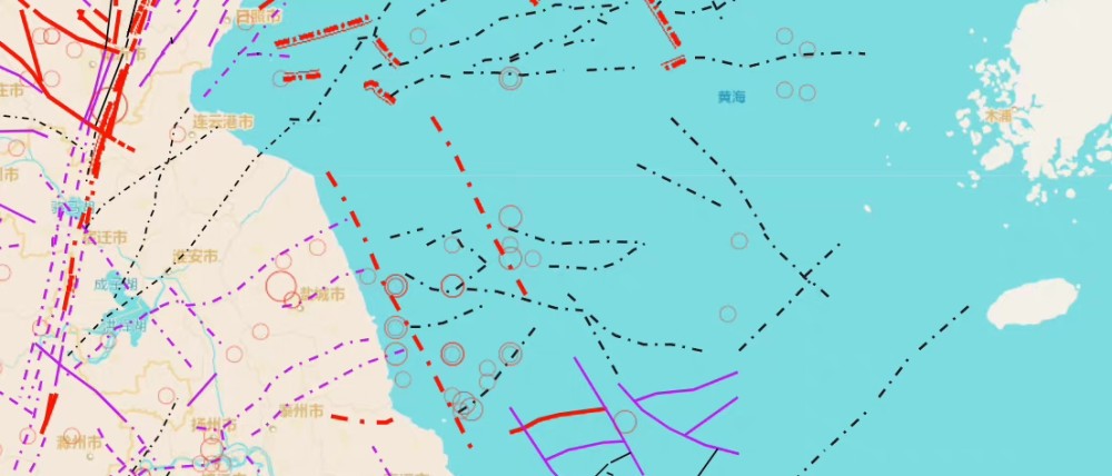 這一次地震的震中,則是在平行於江蘇省海岸線不遠的江蘇濱海斷裂(注意
