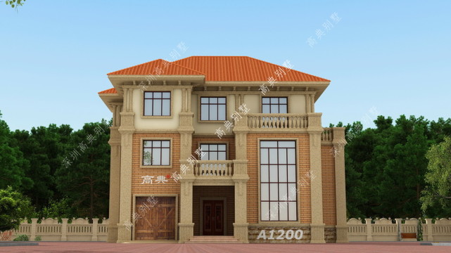 这款新款欧式别墅 带车库的设计 让人很是喜欢 车库 农村建房 欧式别墅