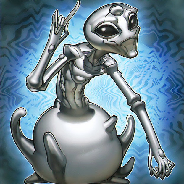 游戏王卡图故事:掌握精操的外星人,灰蓝族群研究|外星人|拟态|史莱姆