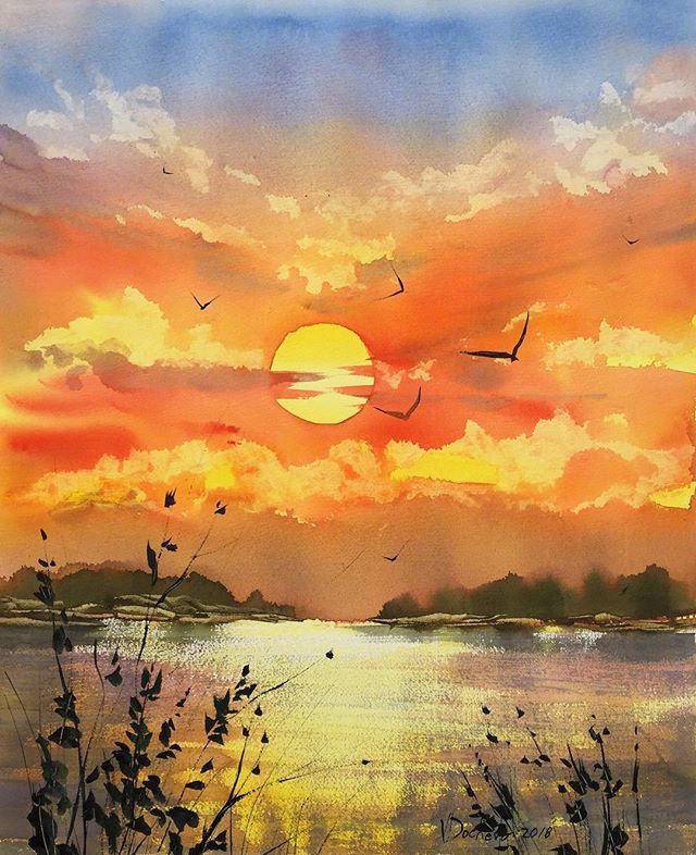 鉴赏一位保加利亚画家的水彩风景绝美