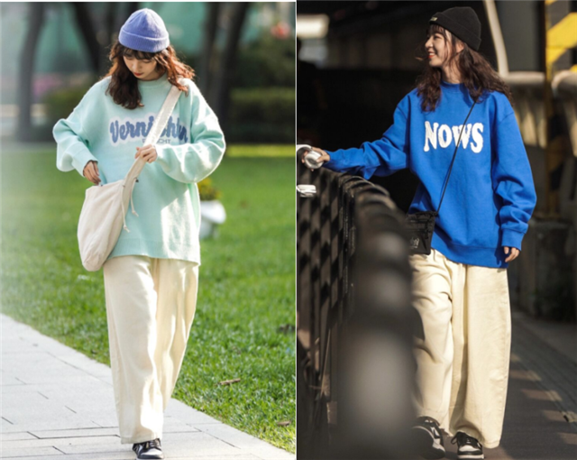 穿一次就爱上的"阔腿裤 老爹鞋",遮肉显高,小个子也可以试试_腾讯新闻