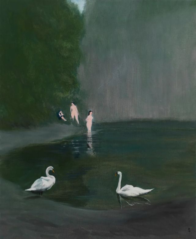 浴6960cm×50cm69布面油画69202169武艺阳台之一6960cm