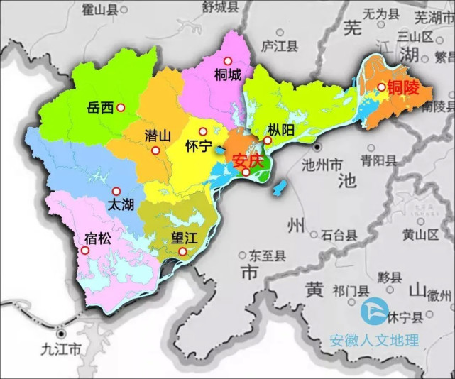 桐城地图.图源:安徽人文地理