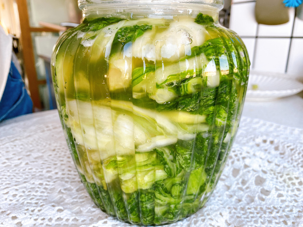 自制菜卤腌酸菜,无水自然发酵,酸味更浓,口感更脆爽,不长白毛