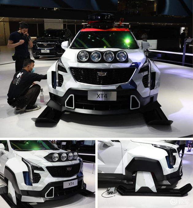一辆没有前轮的车广州车展实拍xt4雪国战车改装版