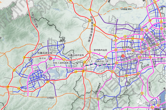 路西延至臨安,杭臨績高鐵,杭徽高速西複線等等,每一項交通規劃都拉近