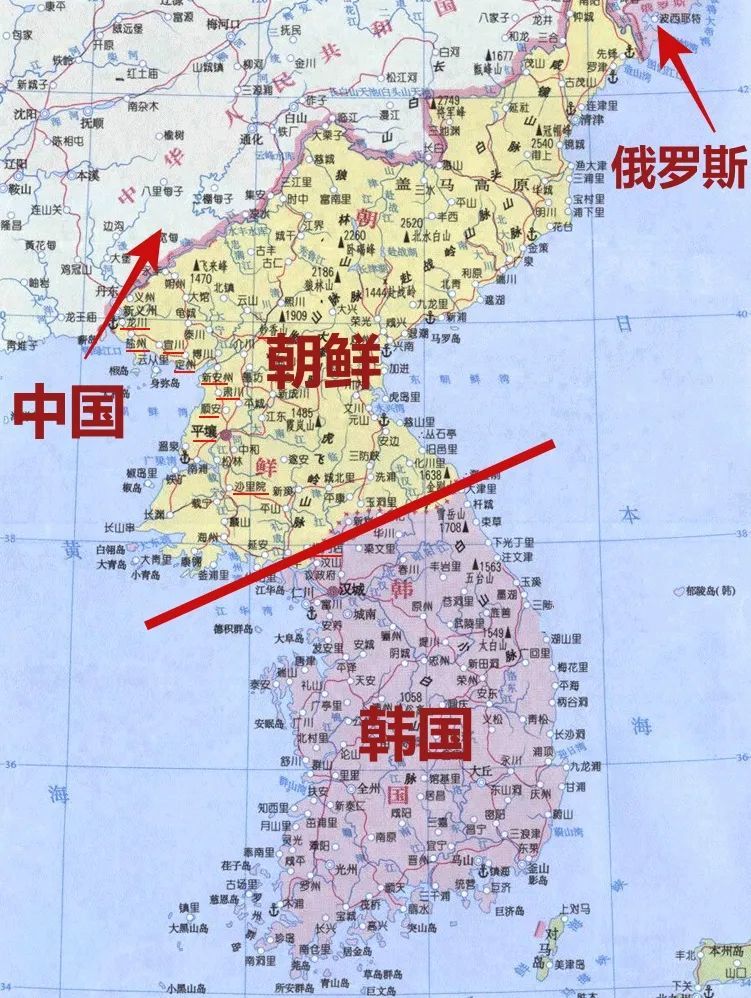 抗美援朝朝鲜半岛地图图片