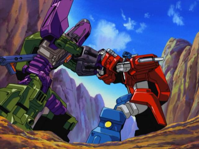 霸天虎追捕迷你金刚擎天柱霸气碾压救场