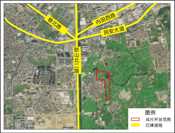 方案涉及翔安区马巷街道舫阳村,内厝镇莲前村,共1个街道,1个镇2个村庄