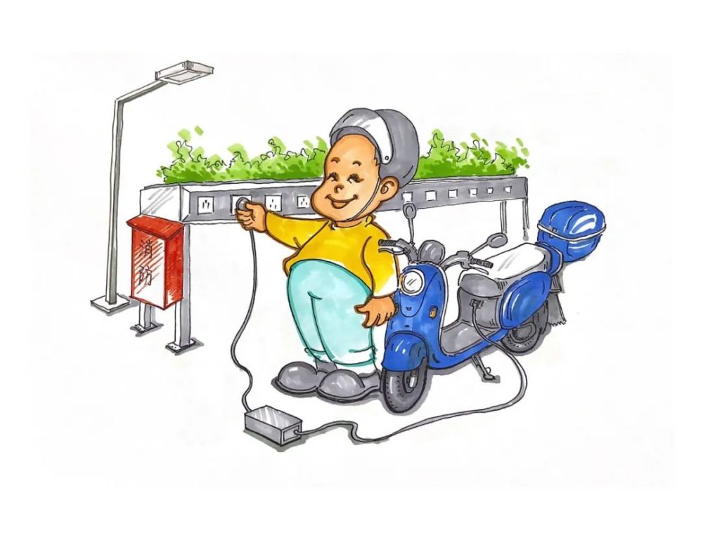 上海普陀推出原创漫画为你解读电动自行车充电小知识