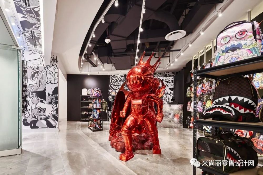 998期美国涂鸦潮包品牌sprayground旗舰店设计