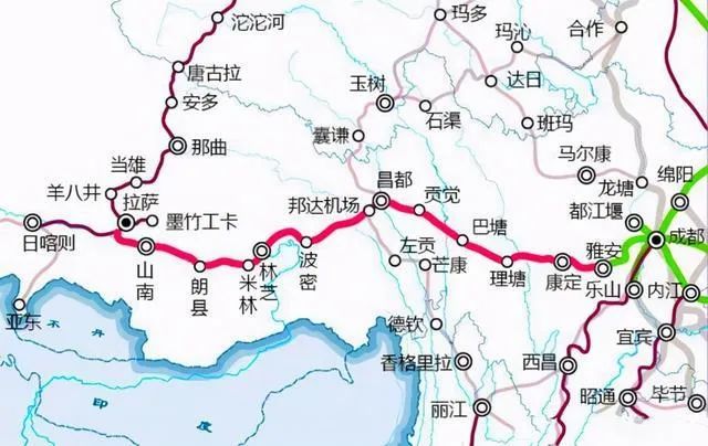 川藏铁路站点图图片