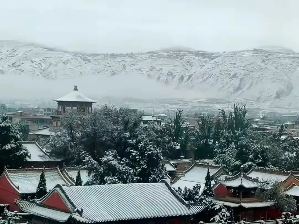 甘肃定西雪景图片