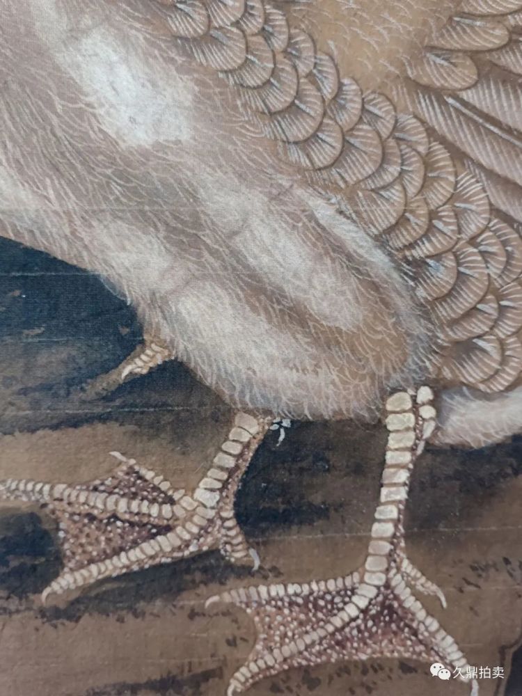 《宋微宗纳福迎祥鹅图》局部徽宗酷爱艺术,在位时将画家的地位提到在