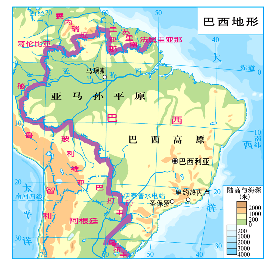 巴西伊泰普水电站地图图片