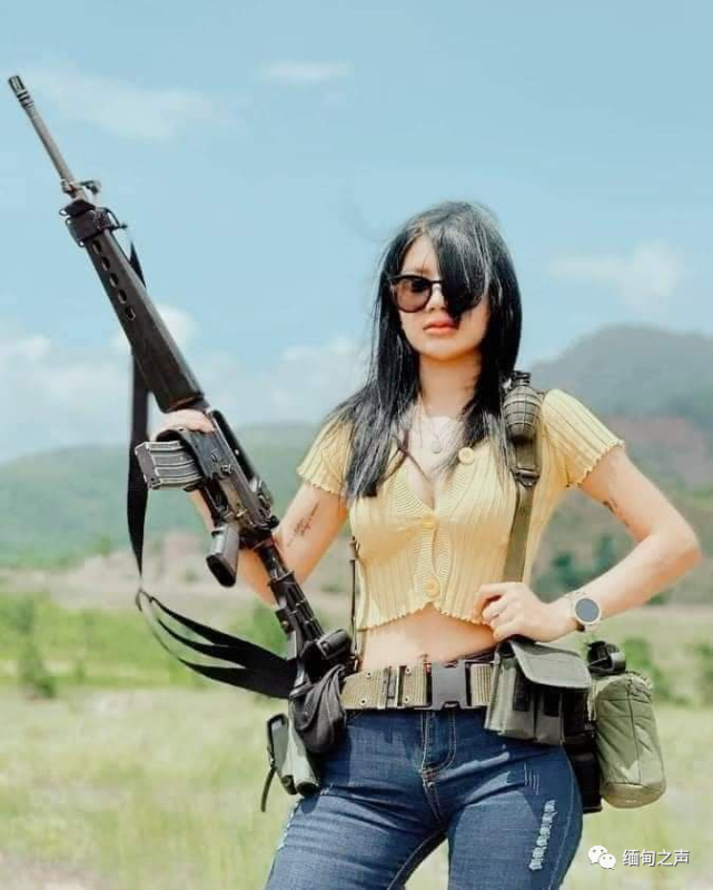 缅甸女子不爱红妆爱戎装扛枪参加训练成立女子战斗营
