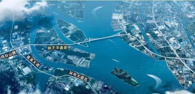 下层主体工程起于南沙黄阁镇连溪大道,顺接下层桂阁大道,到东莞沙田