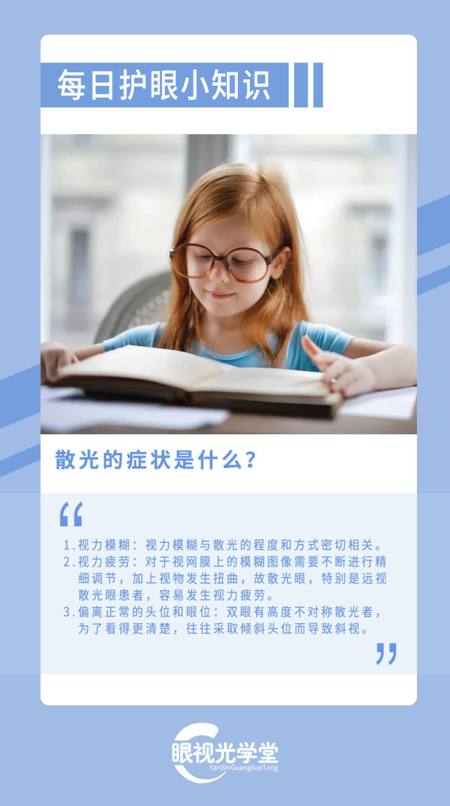 11月23日 星期二 每日护眼小知识【散光的症状是什么?】