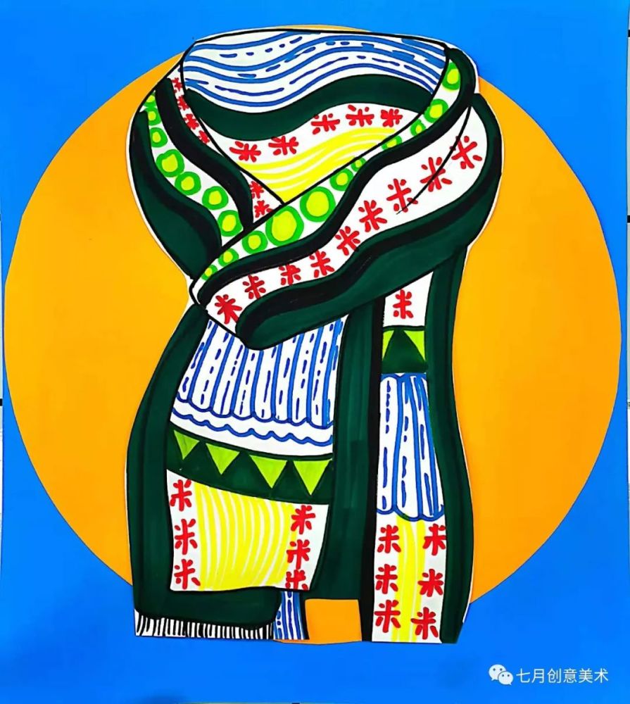 少儿美术汇|冬日必备围巾手套,一起来学学怎么画吧!_腾讯新闻