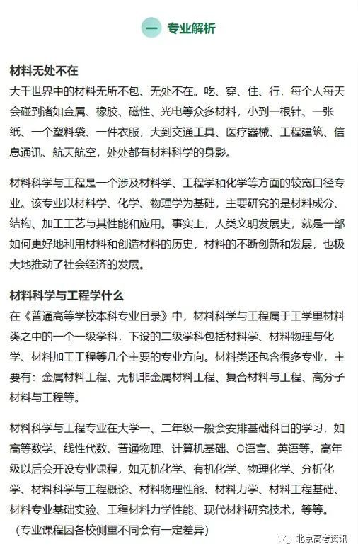 專業材料科學與工程專業解讀附就業情況及報考指南