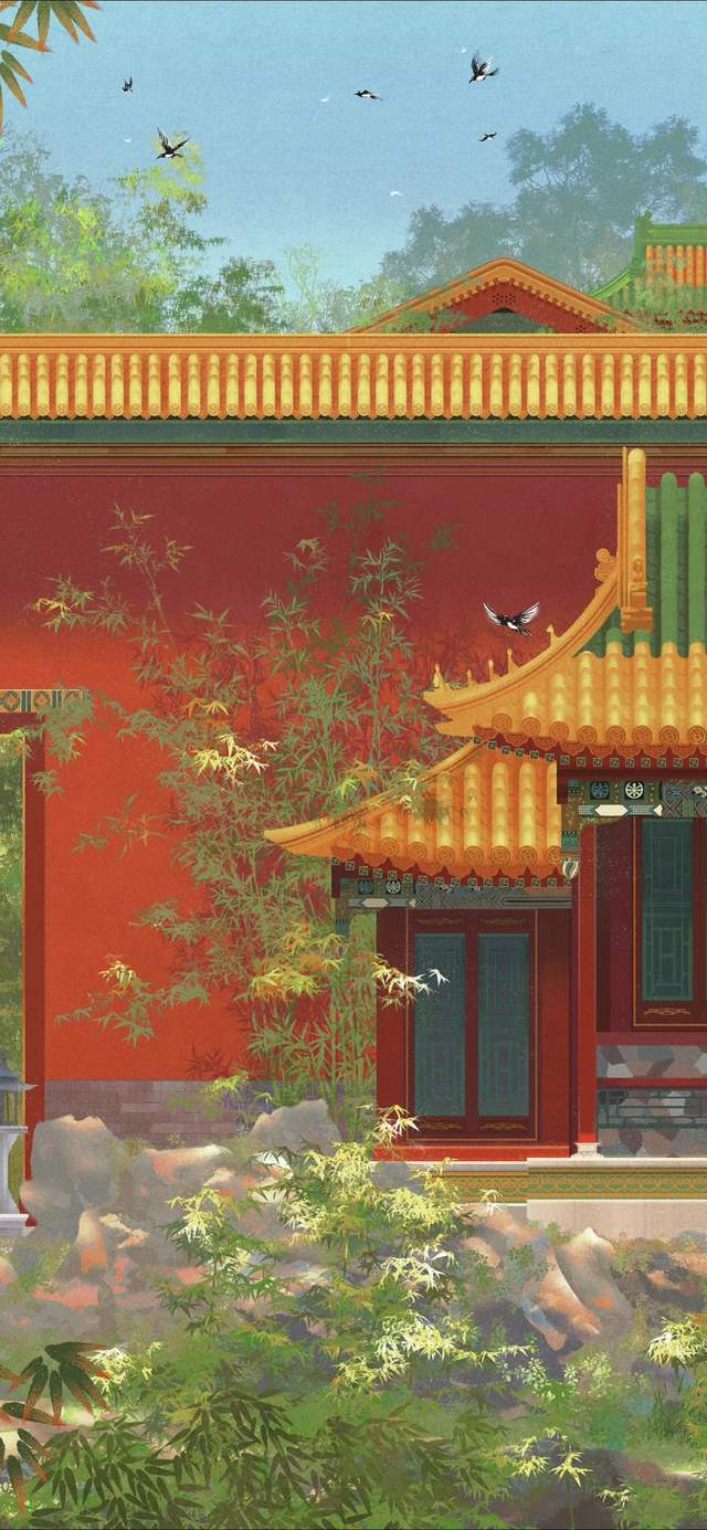 超美古风中国风插画壁纸,这配色太棒了