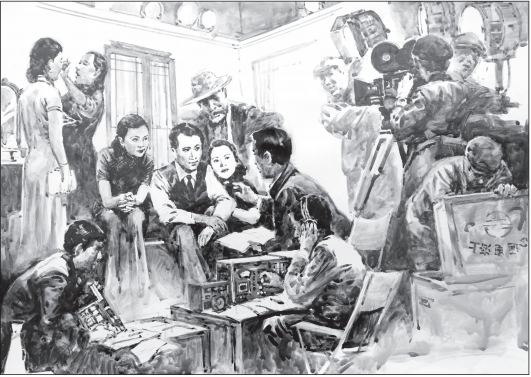 "左联"成员夏衍,钱杏邨,王尘无,司徒慧敏,石凌鹤五人组成左翼"电影