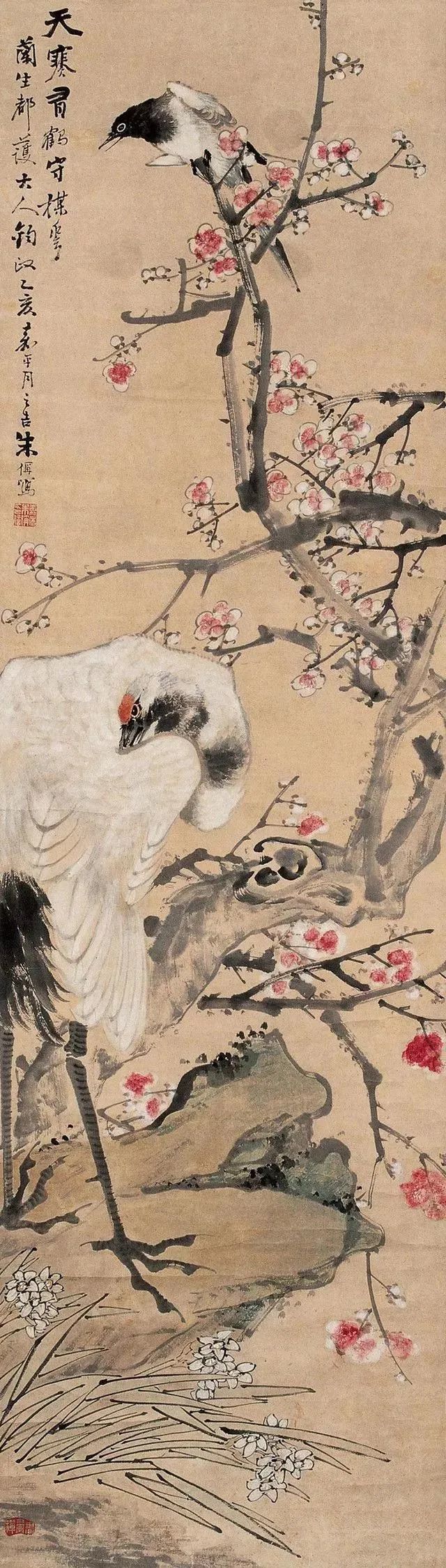 他的花鸟画淡雅清新，别有韵味！