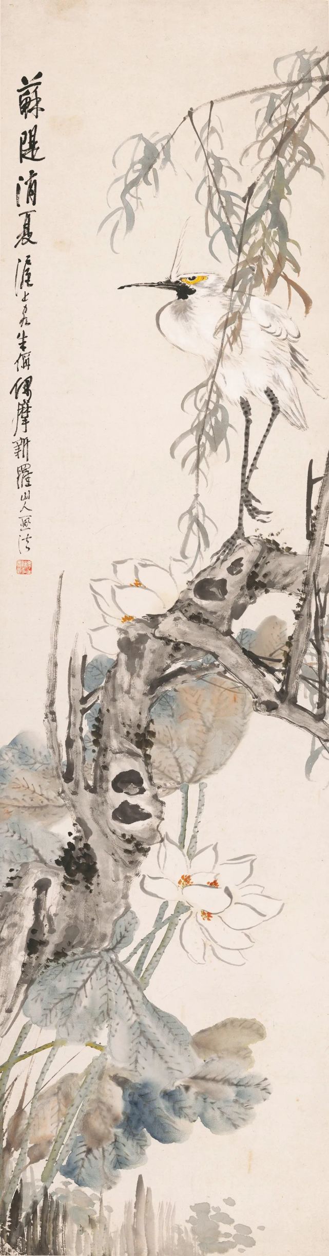 他的花鸟画淡雅清新，别有韵味！