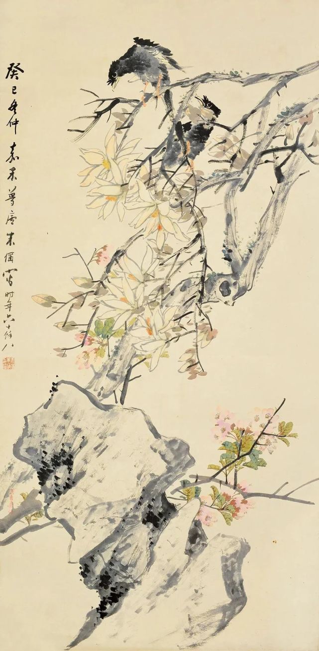 他的花鸟画淡雅清新，别有韵味！