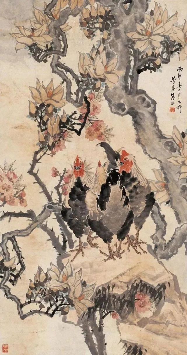 他的花鸟画淡雅清新，别有韵味！