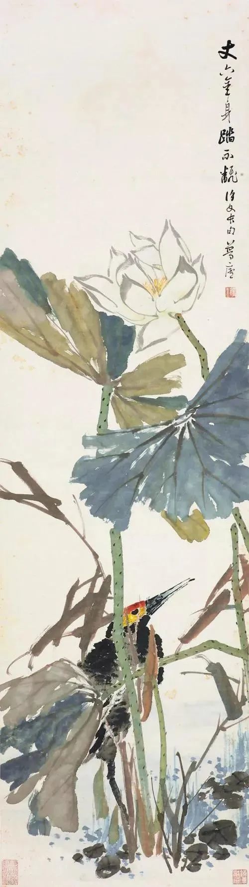 他的花鸟画淡雅清新，别有韵味！