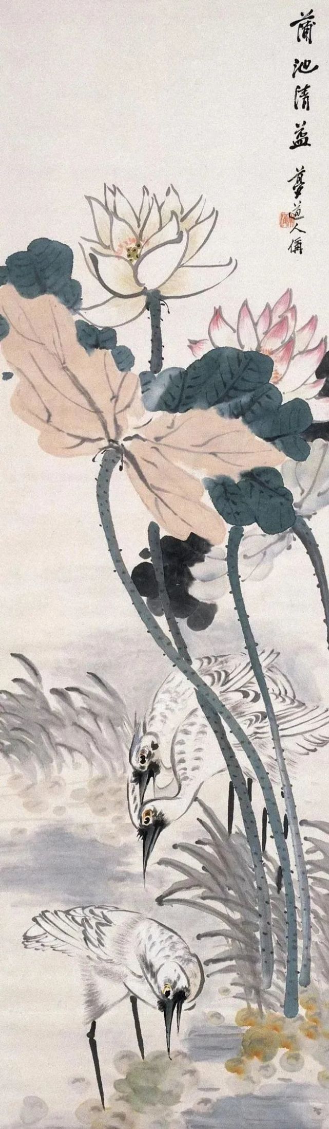 他的花鸟画淡雅清新，别有韵味！