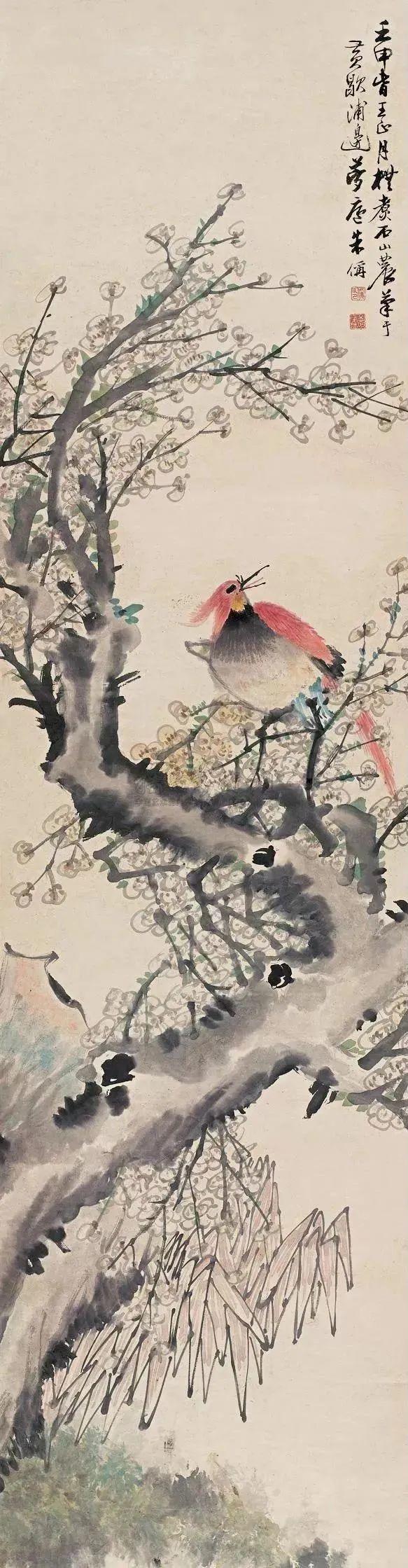 他的花鸟画淡雅清新，别有韵味！