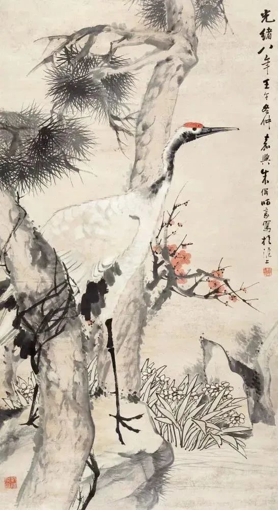 他的花鸟画淡雅清新，别有韵味！